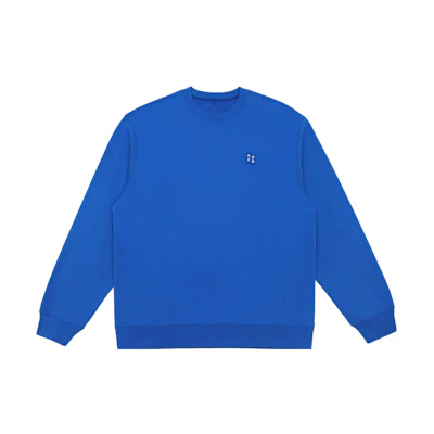 ADER ERROR Embroidered Label Crewneck Sweatshirt Unisex Blue BMSGFYSW0101BL