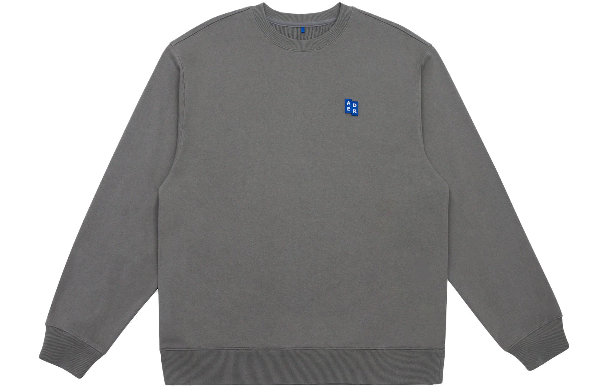 ADER ERROR Embroidered Label Sweatshirt Unisex Charcoal Gray BMSGFYSW0101CC