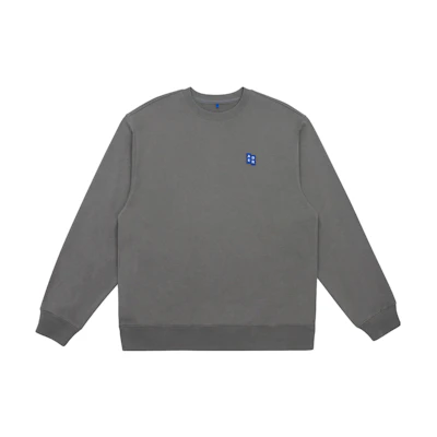 ADER ERROR Embroidered Label Sweatshirt Unisex Charcoal Gray BMSGFYSW0101CC