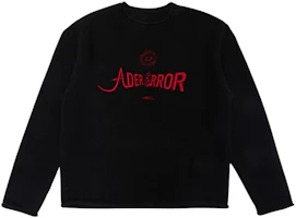 ADER ERROR Embroidered Letter Crewneck Long-Sleeve Sweatshirt Black (Men) BLAFWLK15BK ADER ERROR Embroidered Letter Crewneck Long-Sleeve Sweatshirt Black (Men) BLAFWLK15BK