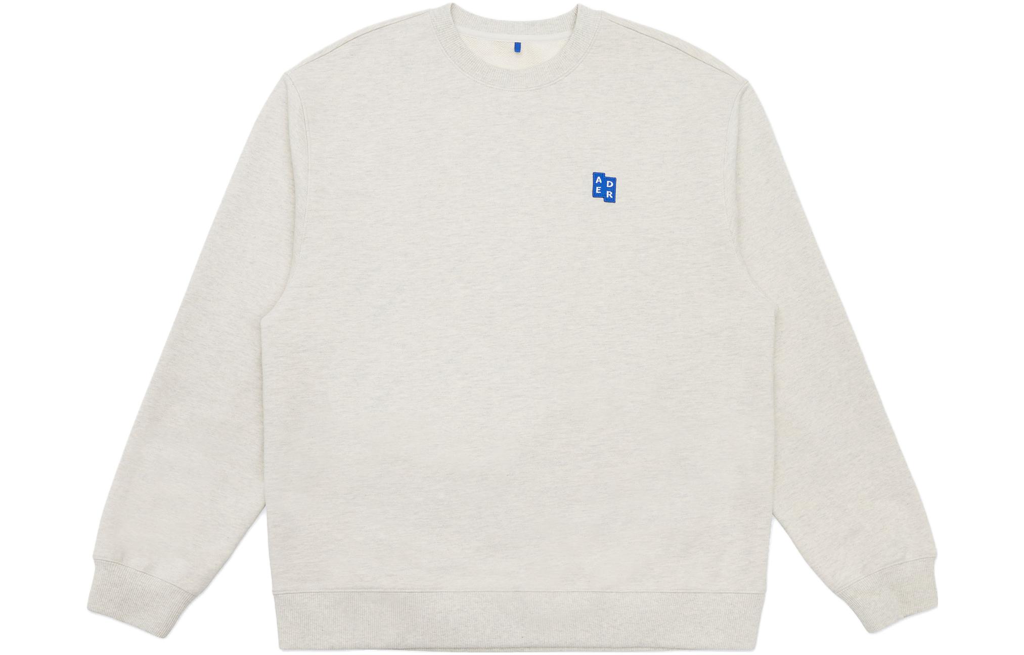 ADER ERROR Embroidered Logo Crewneck Sweatshirt Unisex Oatmeal Color BMSGFYSW0101OT