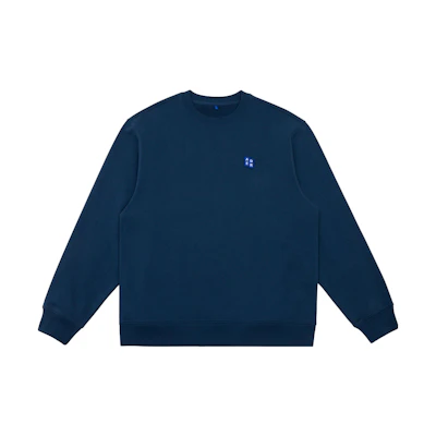 ADER ERROR Embroidered Tag Unisex Sweatshirt Navy Blue BMSGFYSW0101NV