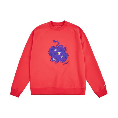 ADER ERROR Floral Embroidery Crewneck Sweatshirt Pink - BTAFWSW14