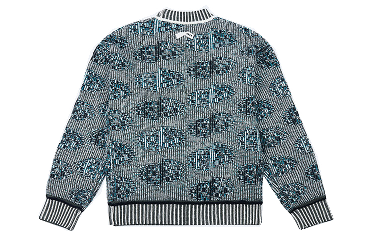 Lookbook ADER ERROR FW21 Blue Wool Crewneck Sweater Unisex Long Sleeve Pullover BKAFWLK06GR