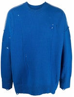 ADER ERROR FW21 Blue Wool Logo Pullover Sweater Unisex AW21BKAFWLK04BLUE ADER ERROR FW21 Blue Wool Logo Pullover Sweater Unisex AW21BKAFWLK04BLUE