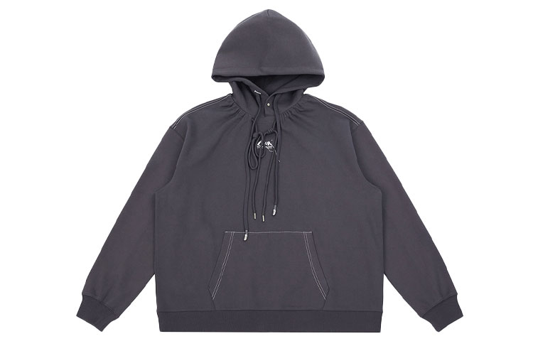ADER ERROR FW21 Drawstring Hoodie Unisex Gray Pullover BKAFWHD03GR