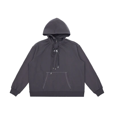 ADER ERROR FW21 Drawstring Hoodie Unisex Gray Pullover BKAFWHD03GR