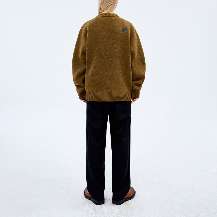 Sizing ADER ERROR FW21 Graffiti Logo Knit Sweater Unisex Brown Pullover BKAFWLK10KK