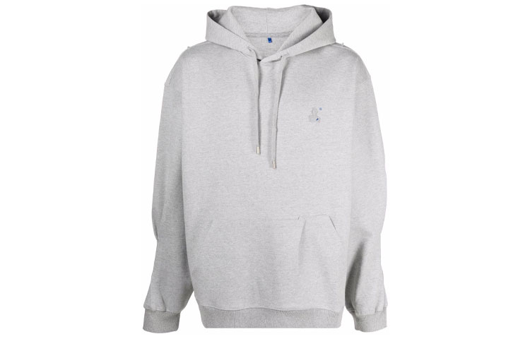 ADER ERROR FW21 Grey Pullover Hoodie Unisex AW21BKAFWHD01