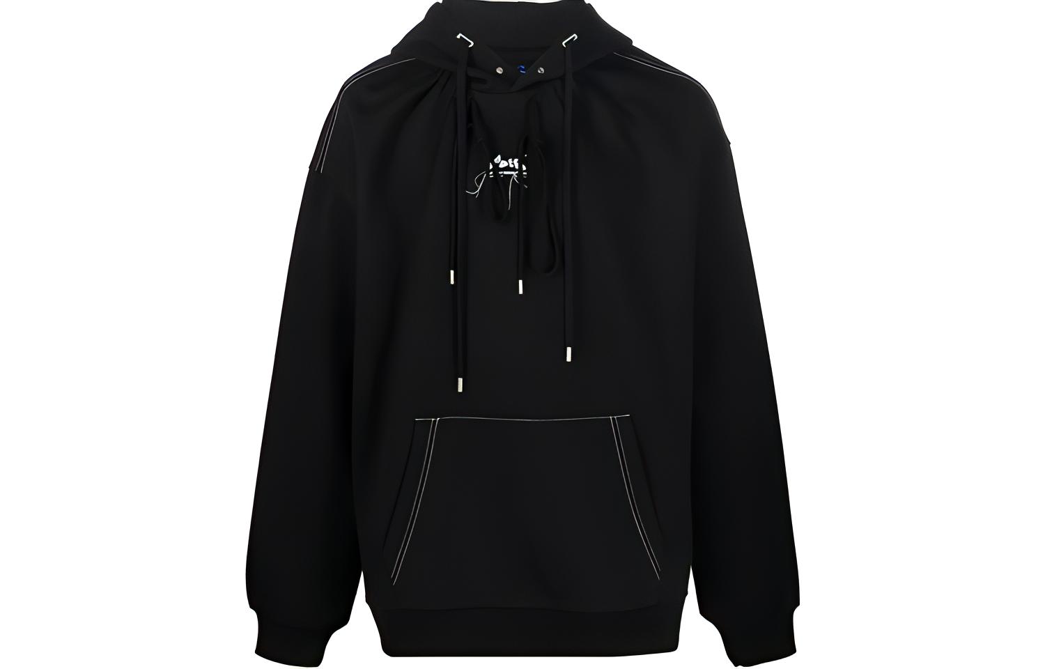 ADER ERROR FW21 Logo Hoodie Black Unisex Long Sleeve AW21BKAFWHD03