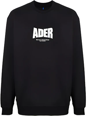 ADER ERROR FW21 Logo Print Crewneck Sweatshirt Hitam BT1FWSW01BK2 Buy ADER ERROR FW21 Logo Print Crewneck Sweatshirt Hitam BT1FWSW01BK2