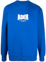 ADER ERROR FW21 Solid Logo Print Crewneck Sweatshirt Blue BT1FWSW01BL2 ADER ERROR FW21 Solid Logo Print Crewneck Sweatshirt Blue BT1FWSW01BL2