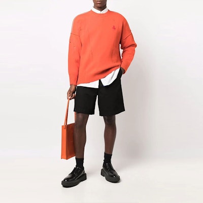 ADER ERROR FW21 男女通用橙色羊毛刺繡標誌毛衣。 AW21BKAFWLK04O Shop ADER ERROR FW21 男女通用橙色羊毛刺繡標誌毛衣。 AW21BKAFWLK04O