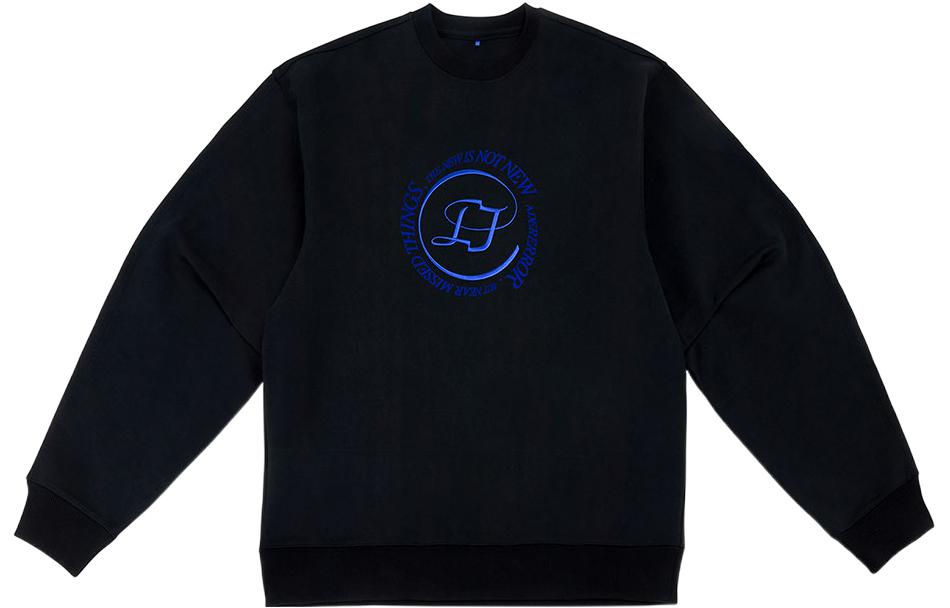 ADER ERROR FW22 Black Unisex Crewneck Printed Pullover Sweatshirt BLAFWSW08BK