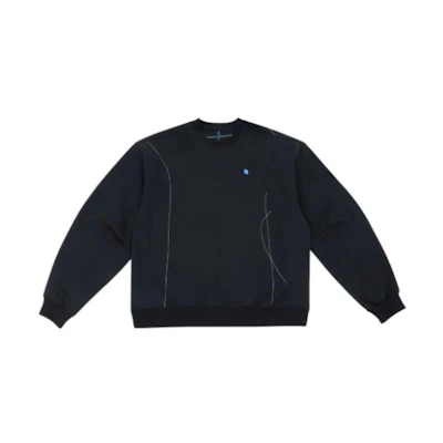 ADER ERROR FW22 Black Unisex Plain Crewneck Pullover Sweatshirt Long Sleeve BLAFWSW03BK