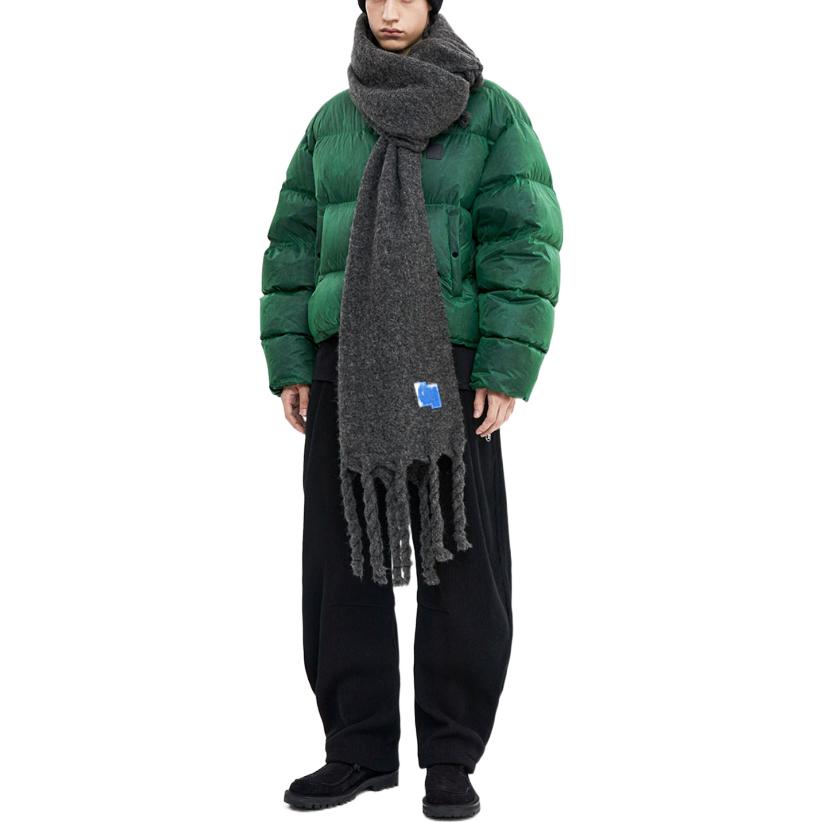 Shop ADER ERROR 2022秋冬男士绿色补丁设计羽绒夹克. BLAFWDW08GN