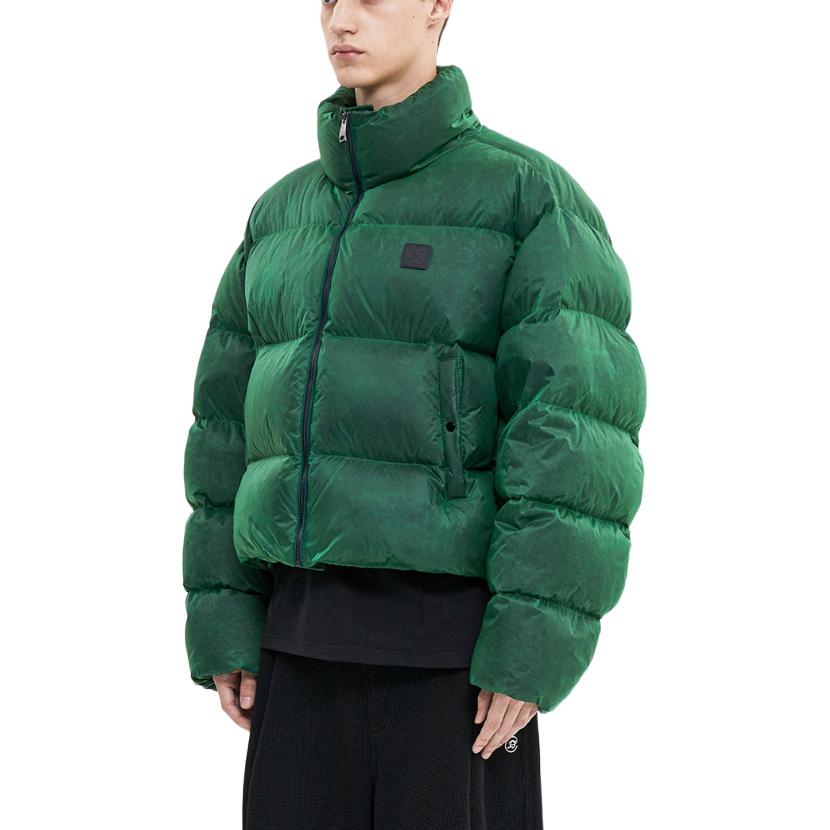 Sizing ADER ERROR 2022秋冬男士绿色补丁设计羽绒夹克. BLAFWDW08GN