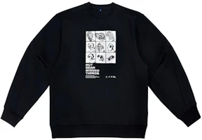ADER ERROR FW22 Oversized Crewneck Pullover Sweatshirt Black BLAFWSW09BK ADER ERROR FW22 Oversized Crewneck Pullover Sweatshirt Black BLAFWSW09BK
