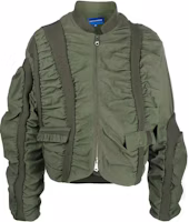 ADER ERROR FW22 Ribbed Zip Detail Bomber Jacket Military Green BLAFWJP01 ADER ERROR FW22 Ribbed Zip Detail Bomber Jacket Military Green BLAFWJP01