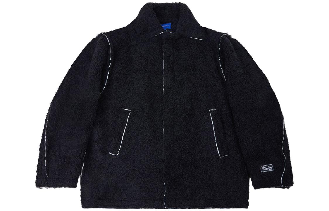 ADER ERROR FW22 Solid Color Fleece Jacket Unisex Black BLAFWJP02BK