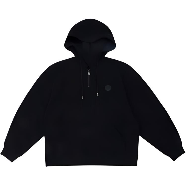 ADER ERROR FW22 Solid Color Logo Hoodie Black Menswear BLAFWHD03BK