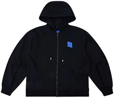 ADER ERROR FW22 Solid Logo Drawstring Zip Hoodie Jacket Unisex Deep Blue BLAFWJP19BK ADER ERROR FW22 Solid Logo Drawstring Zip Hoodie Jacket Unisex Deep Blue BLAFWJP19BK