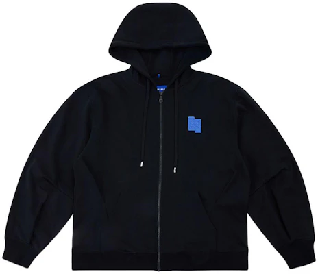 ADER ERROR FW22 深蓝色男女同款抽绳拉链连帽卫衣夹克 BLAFWJP19BK Buy ADER ERROR FW22 深蓝色男女同款抽绳拉链连帽卫衣夹克 BLAFWJP19BK