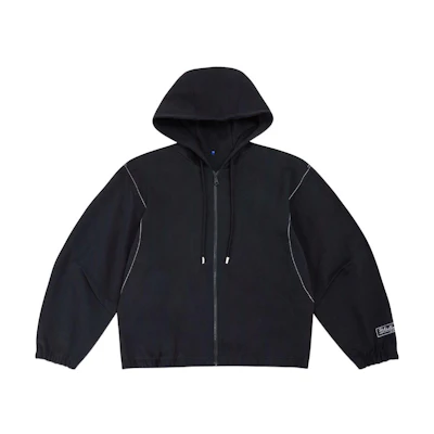 ADER ERROR FW22 Solid Logo Hooded Zip Jacket Black Unisex BLAFWJP18BK