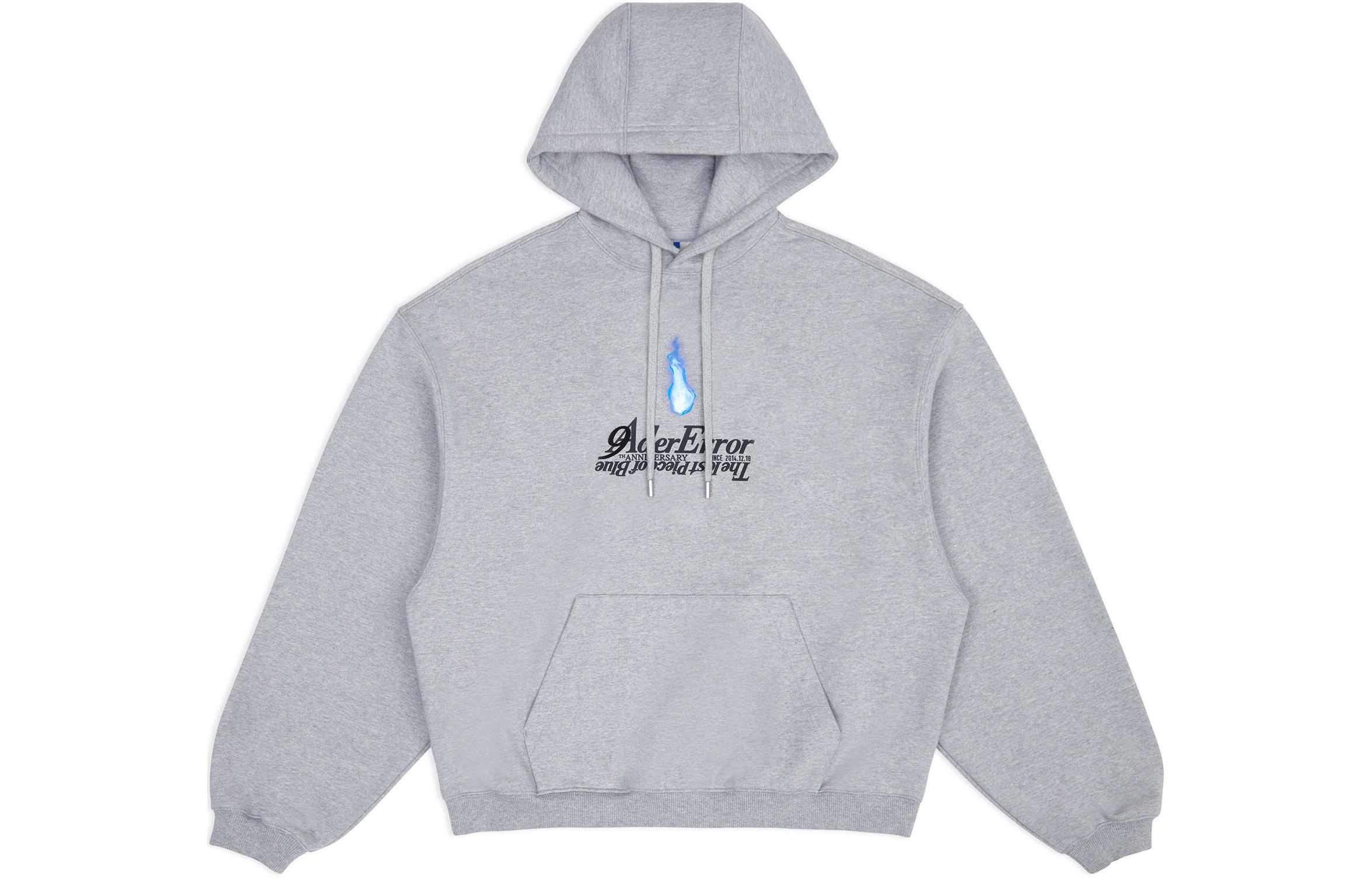 ADER ERROR FW23 9th Anniversary Oversized Graphic Hoodie Unisex - Grey BM04FWHD0101GR