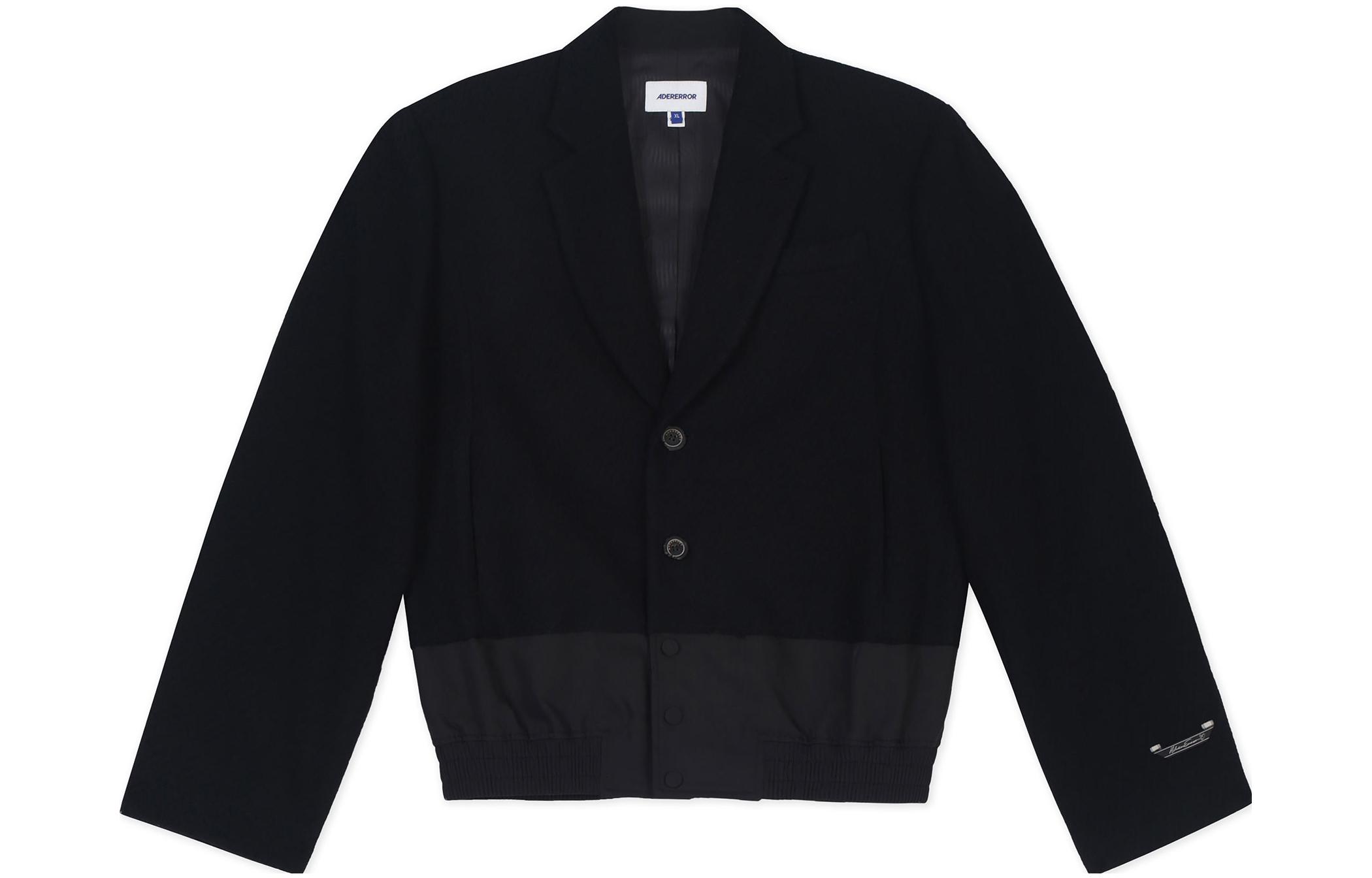 ADER ERROR FW23 Black Spliced Stand Collar Jacket Unisex BMADFWBZ0101BK