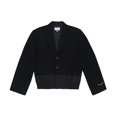 ADER ERROR FW23 Black Spliced Stand Collar Jacket Unisex BMADFWBZ0101BK