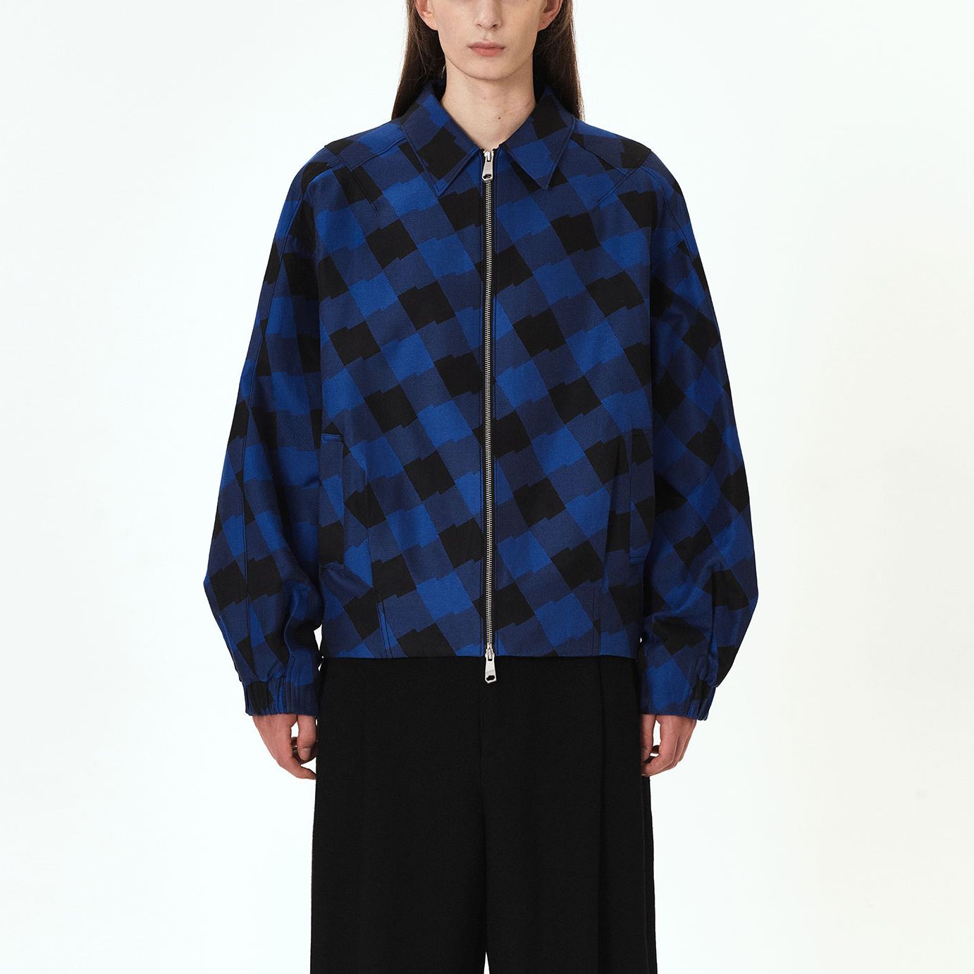 ADER ERROR FW23 Geometric Pattern Jacket Unisex Blue BMADFWJK1001BL 圖 4