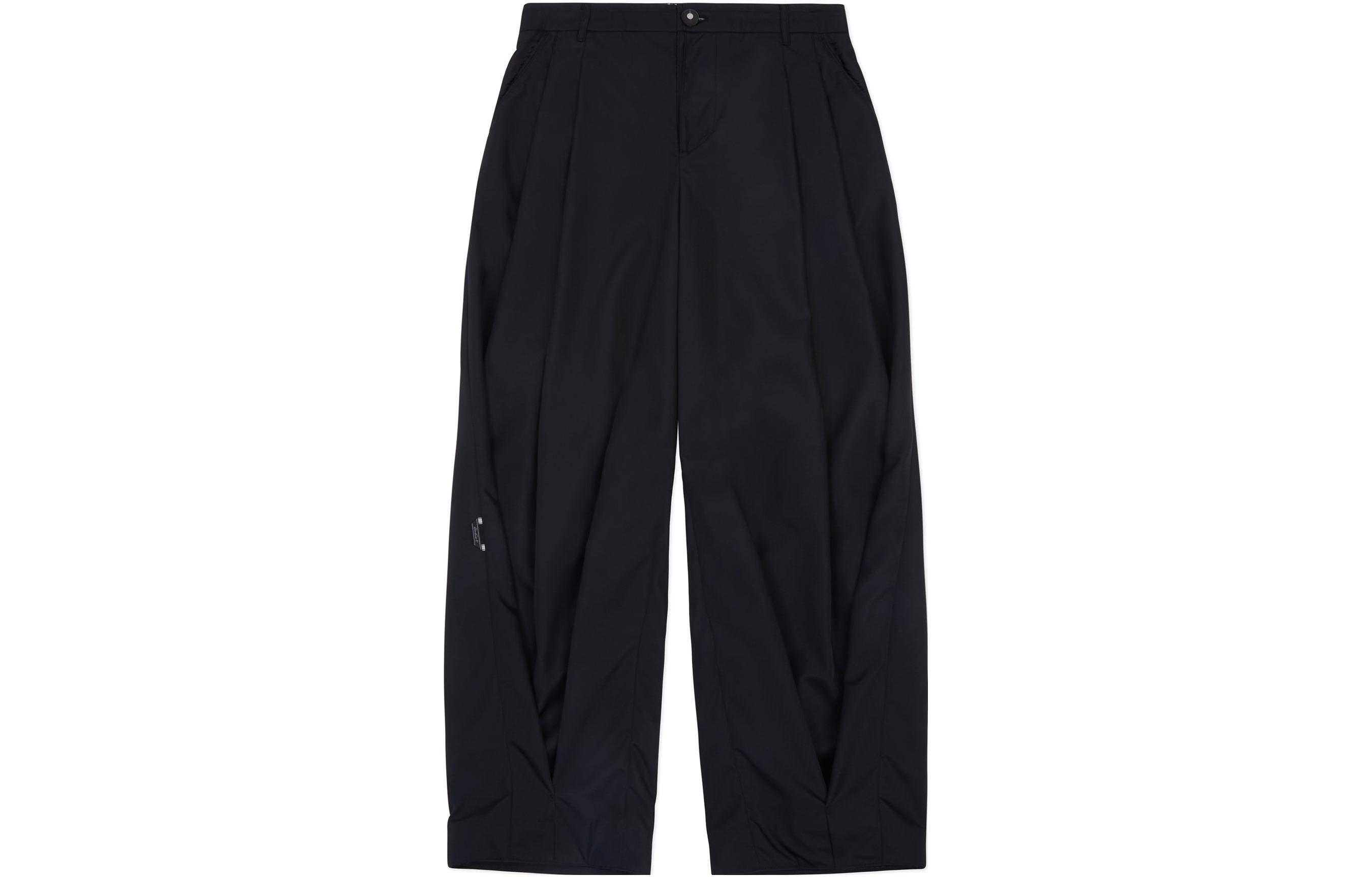 Order ADER ERROR FW23 Seluar Kasual Hitam Potongan Longgar Uniseks. BMADFWSA0204BK