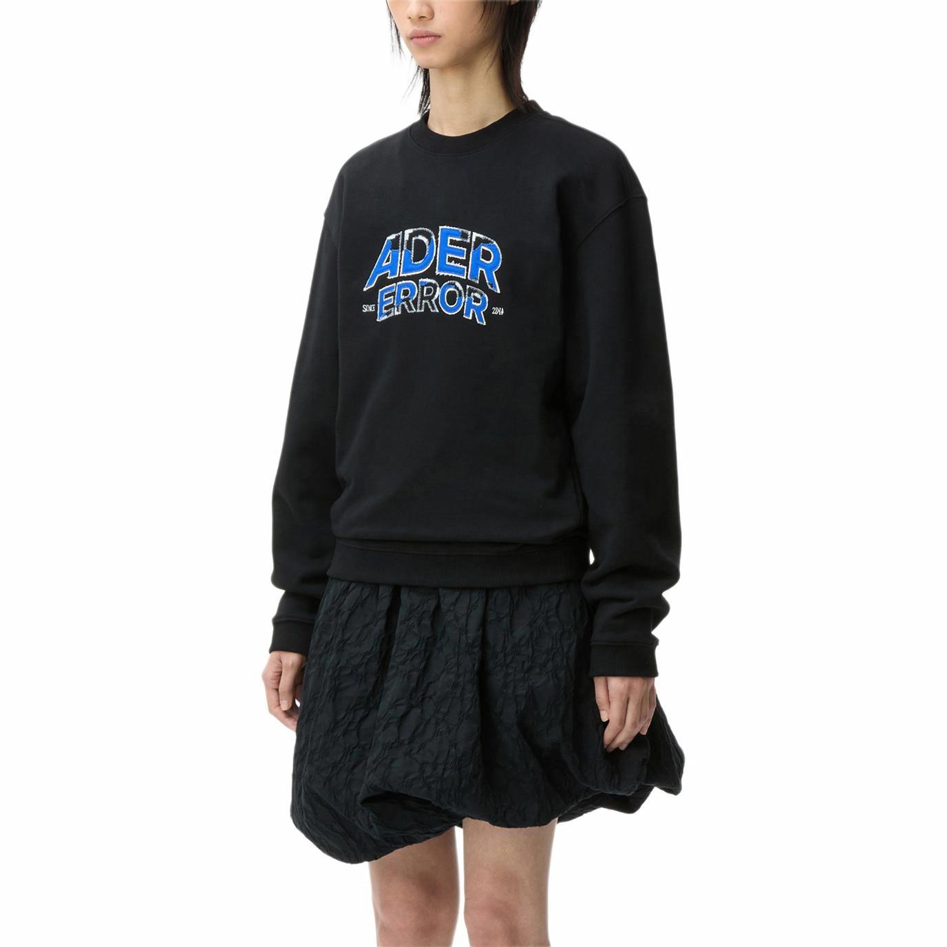 Details for ADER ERROR FW24 标志宽松版型男女同款休闲套头卫衣 BN25FYSW0101BK