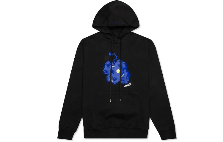 ADER ERROR Graphic Hoodie Unisex Black BTAFWCA04BK