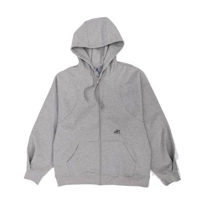 ADER ERROR Graphic Print Zip-Up Hoodie Grey 5123757N12014