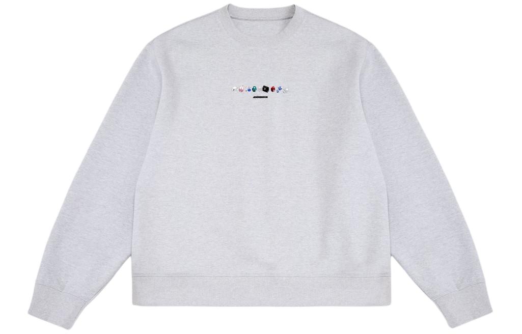 ADER ERROR Graphic Printed Crewneck Sweatshirt - Grey BMSWFWSW0101GR
