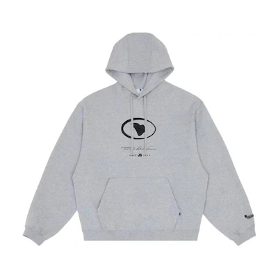 ADER ERROR Grey Logo Print Hoodie - Grey Color. BMADFWHD0101GR