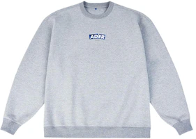 ADER ERROR Grey Pullover Crewneck Sweatshirt with Front Lettering (Men) BK1FWSW01GR ADER ERROR Grey Pullover Crewneck Sweatshirt with Front Lettering (Men) BK1FWSW01GR