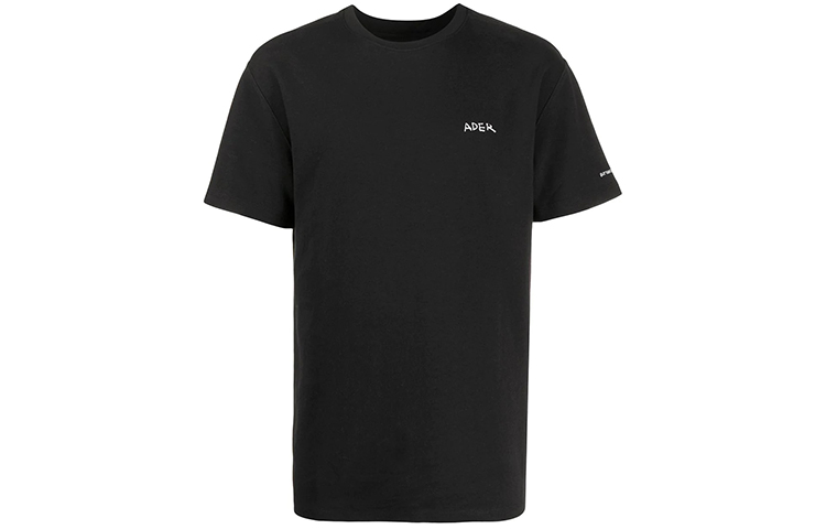 Order ADER ERROR Kemeja-T Crewneck Logo Tulisan Tangan Unisex Hitam BTAFWHT11BK