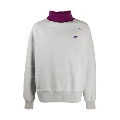 ADER ERROR High Neck Colorblock Sweatshirt Unisex Grey 19AFWTO04GR