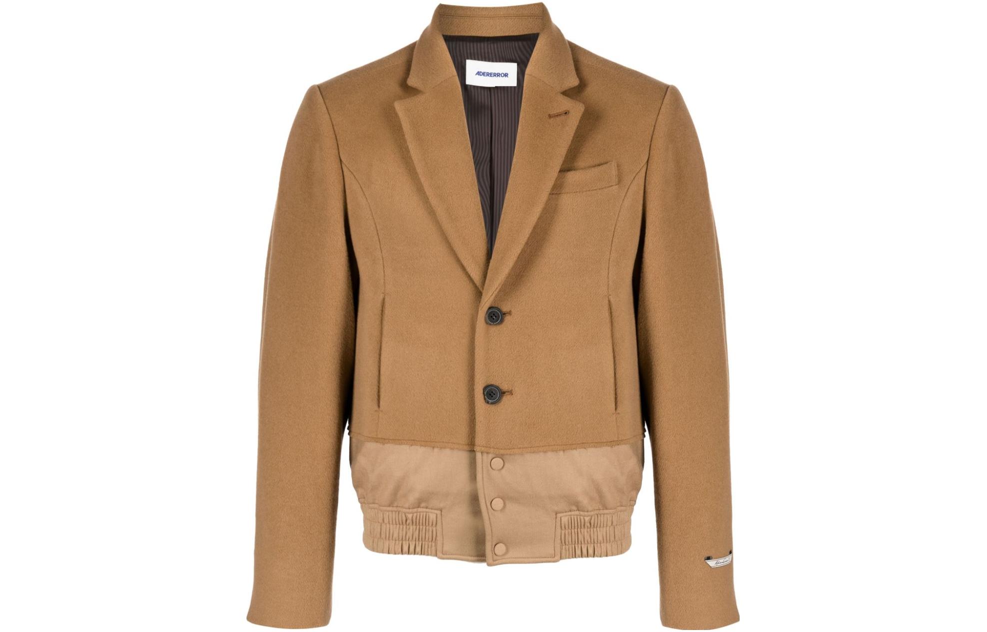 ADER ERROR Layered Single-Breasted Blazer Jacket Caramel Brown () BMADFWBZ0102