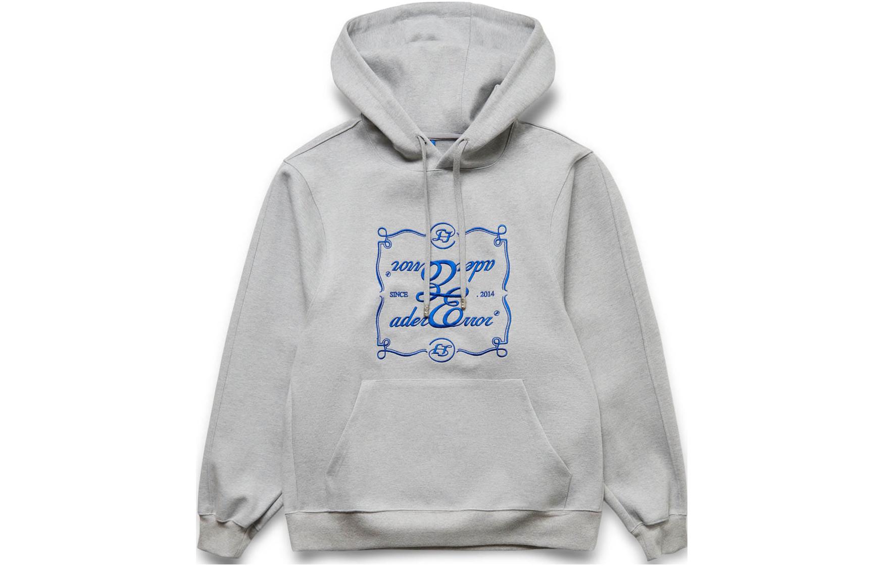 ADER ERROR Letter Embroidery Hoodie Unisex Light Grey BLAFWHD08GR