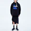 Shop ADER ERROR Logo Print Drawstring Pullover Hoodie Unisex Couple Style Black. BKAFWHD05BK