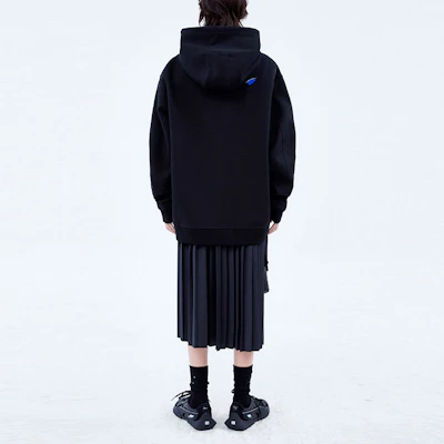 ADER ERROR Logo Print Drawstring Pullover Hoodie Unisex Couple Style Black. BKAFWHD05BK Purchase ADER ERROR Logo Print Drawstring Pullover Hoodie Unisex Couple Style Black. BKAFWHD05BK