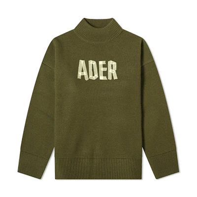 ADER ERROR Logo Printed Wool Turtleneck Sweater Khaki - Unisex. BTAFWLK16KK
