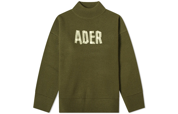 Order ADER ERROR Logo印花羊毛高领毛衣卡其色 - 男女同款. BTAFWLK16KK