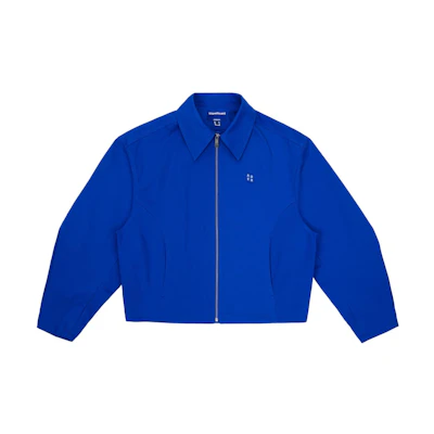 ADER ERROR Logo Zip Pocket Oversized Jacket for Men - Blue BM42FYJK0101BL