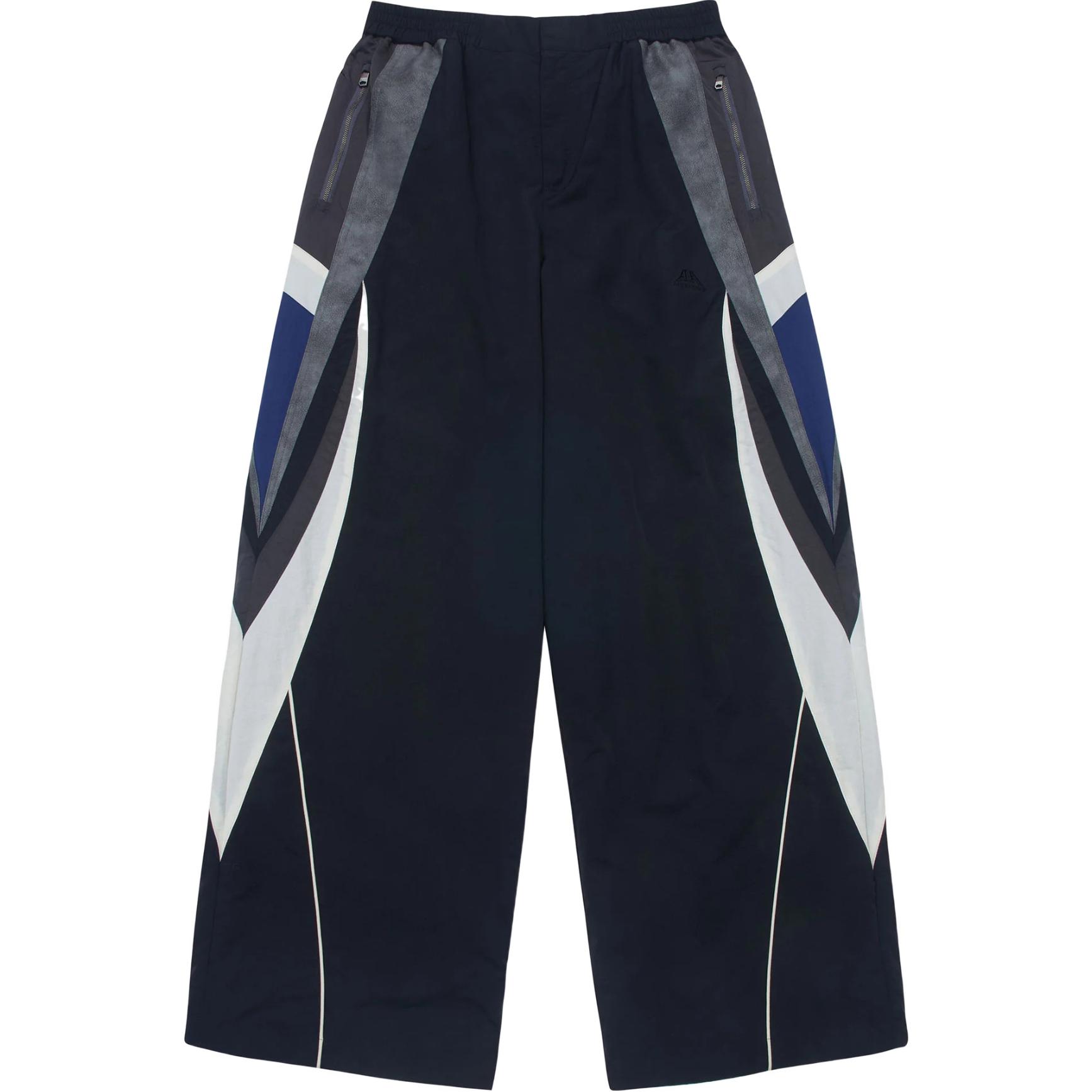 ADER ERROR Milos Black  Striped Elastic Waist Casual Trousers. BN01SSBT0104BK