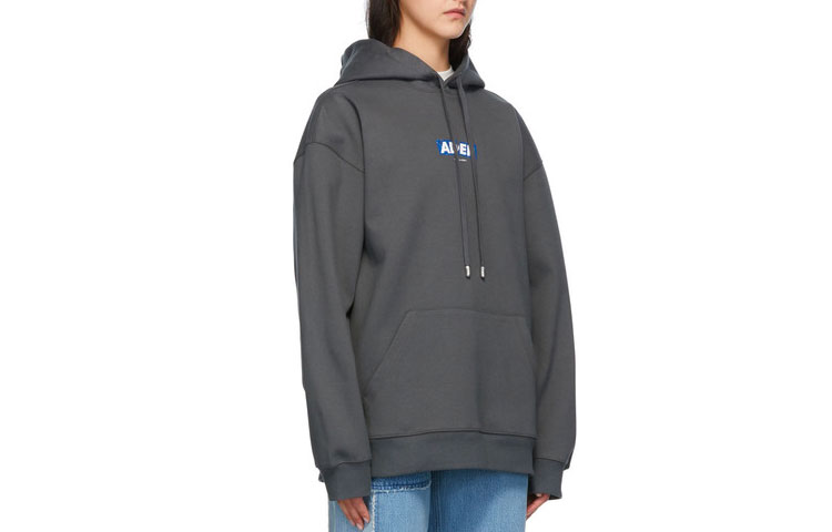 ADER ERROR OG Box Charcoal Gray Hoodie Men BK1FWHD01CC